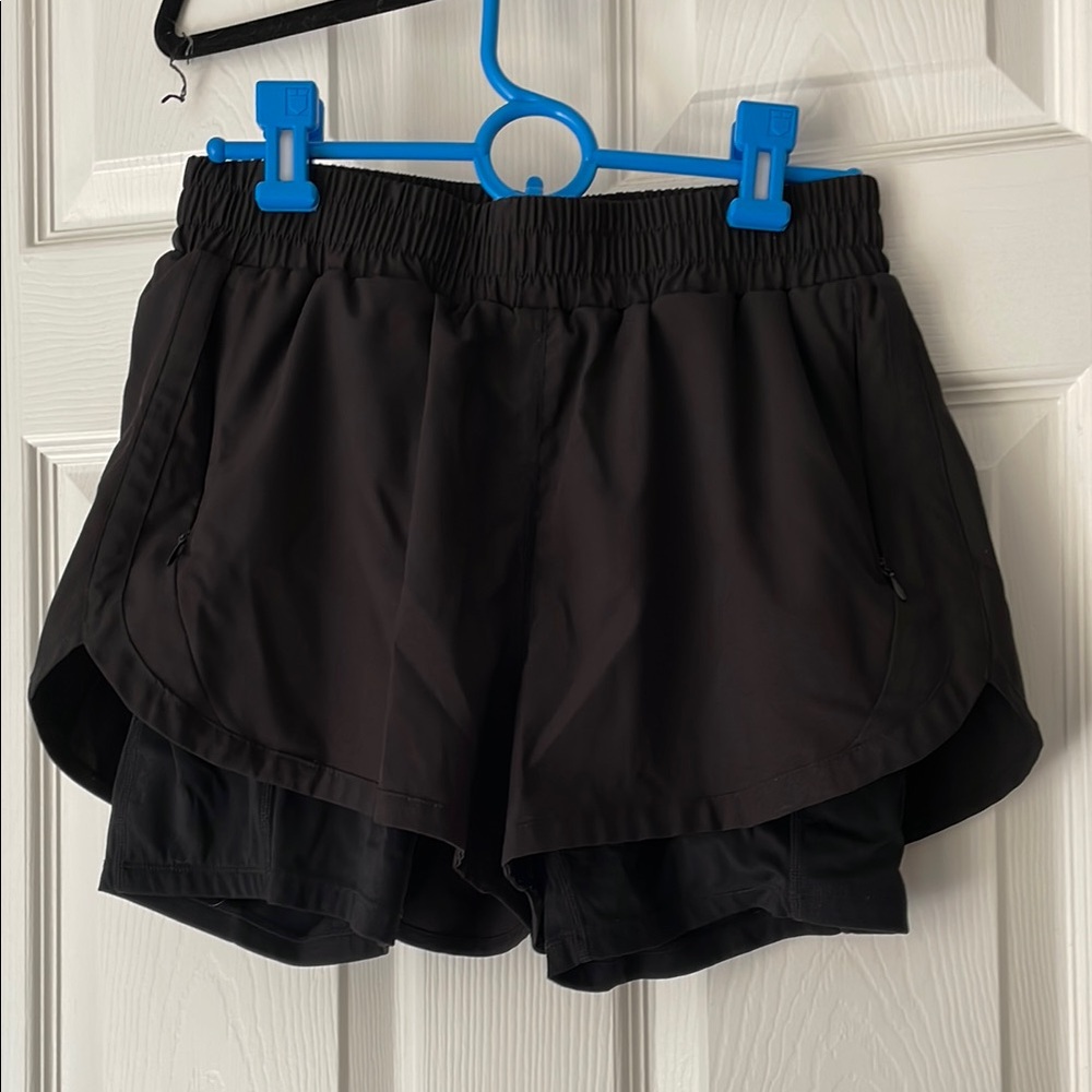 Stelle Athletic Shorts with Built in Spandex lining with pockets